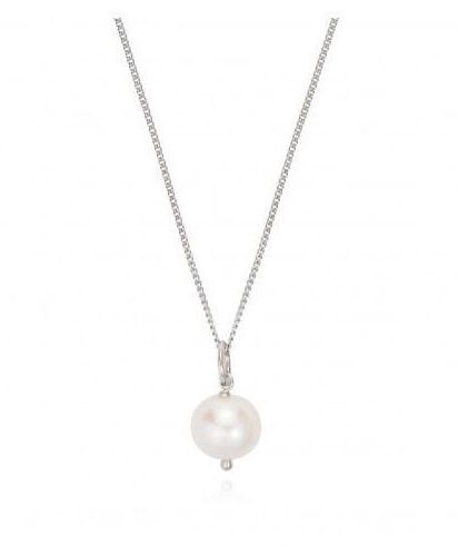 Sterling Silver Simple Pearl Pendant