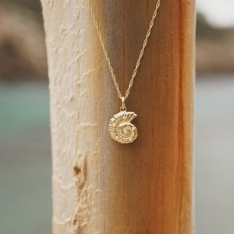 Silver Gold Plated Pearl &amp; Shell Pendant Necklace