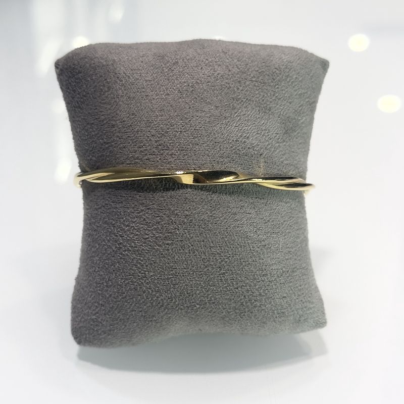 Pre-Owned 18ct Yellow Gold Twisted Slave Bangle 18.2g