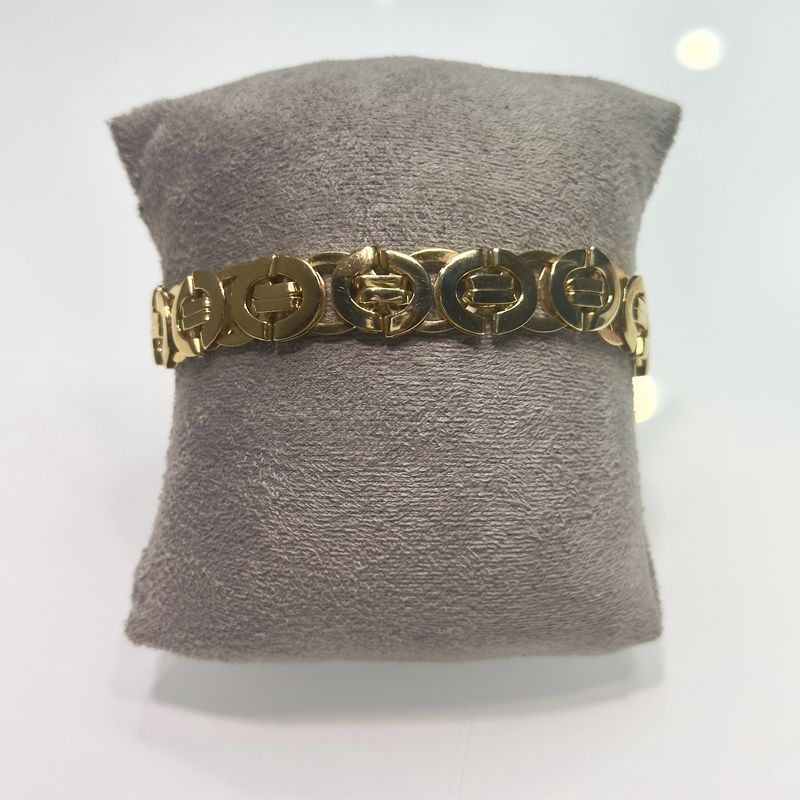 Pre-Owned 9ct Yellow Gold Byzantine Bracelet 8.5” 30.3g
