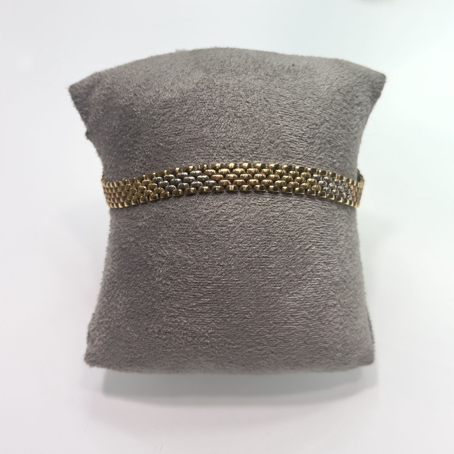 Pre-Owned 18ct Three Colour Gold  Watch Style Bracelet