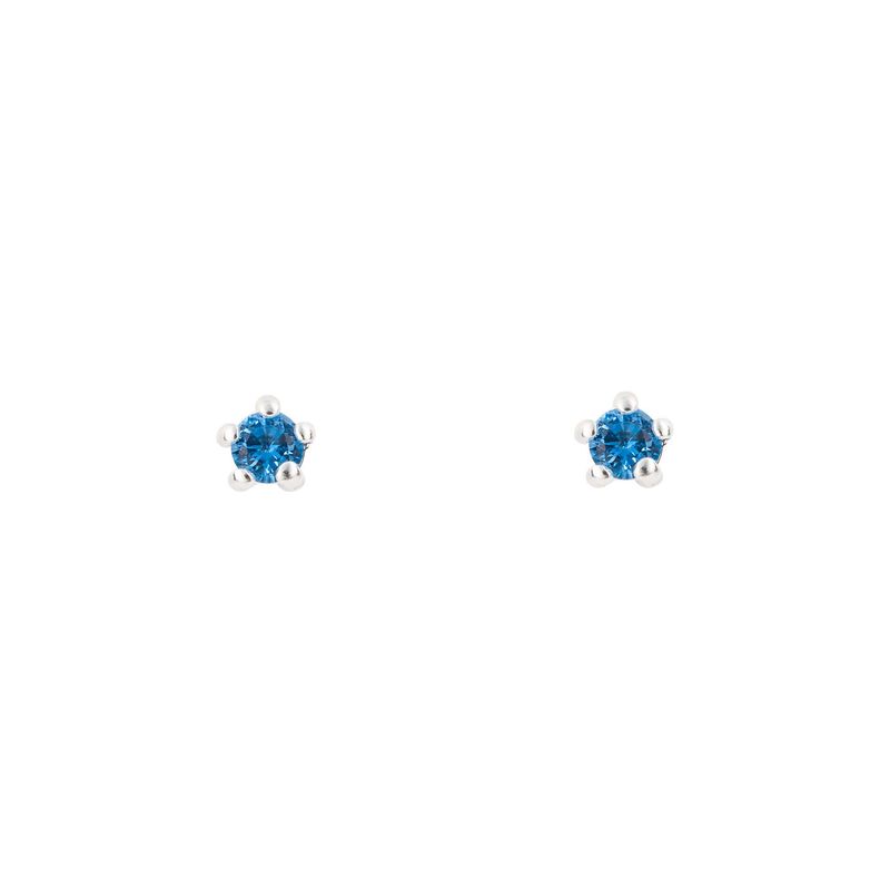 Silver Blue Crystal Stud Earrings Silver Blue Crystal Stud Earrings