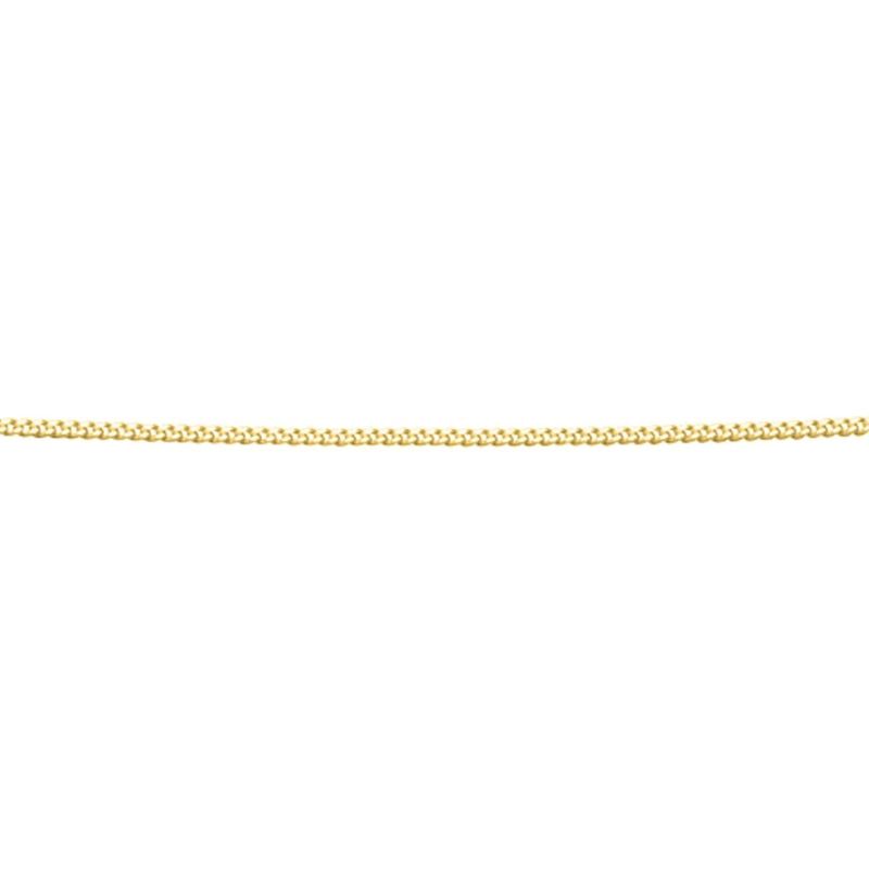 Silver Yellow Gold-Plated Curb Chain Silver Yellow Gold-Plated Curb Chain