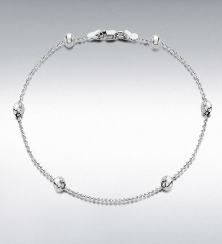 Sterling Silver Ball Chain Anklet 23cm/9" Sterling Silver Ball Chain Anklet 23cm/9"