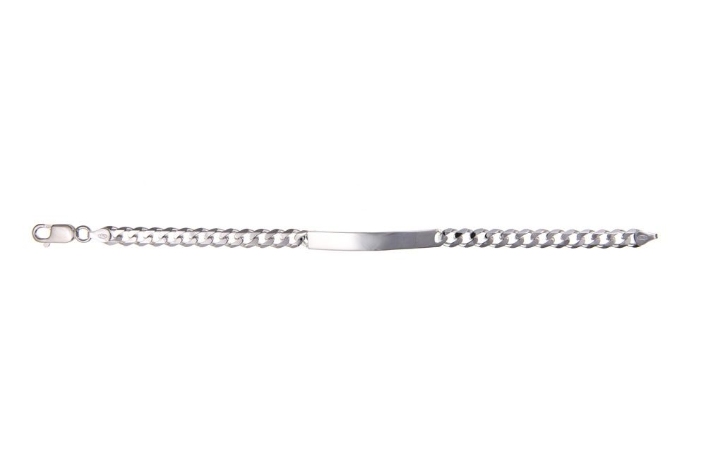 Men&#39;s Sterling Silver Curb ID Bracelet