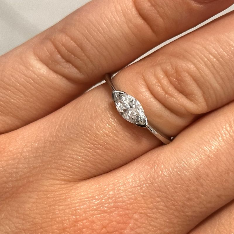 Pre-Owned Platinum Marquise Diamond Ring 0.53ct