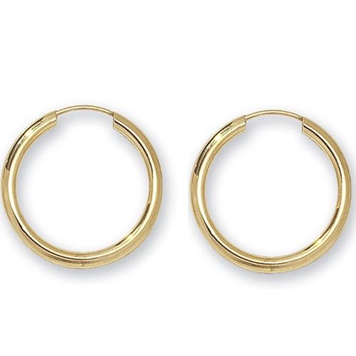 9CT Yellow Gold Sleeper Hoop Earrings