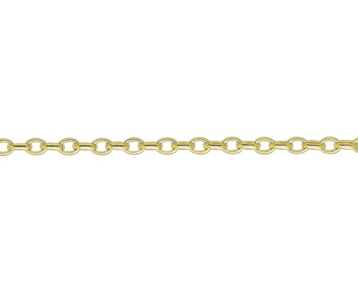 9ct Yellow Gold Half Oval Belcher Chain