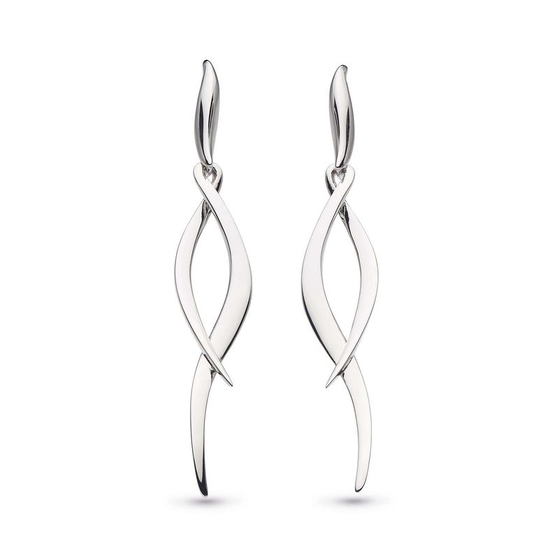 Silver Entwine Twine Twist Silver Drop Earrings