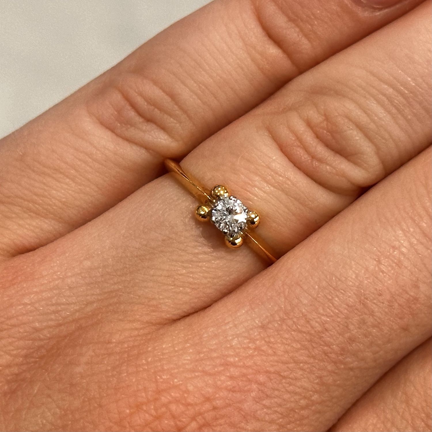 Pre-Owned 18ct Yellow Gold Diamond Solitaire Ring 0.25ct
