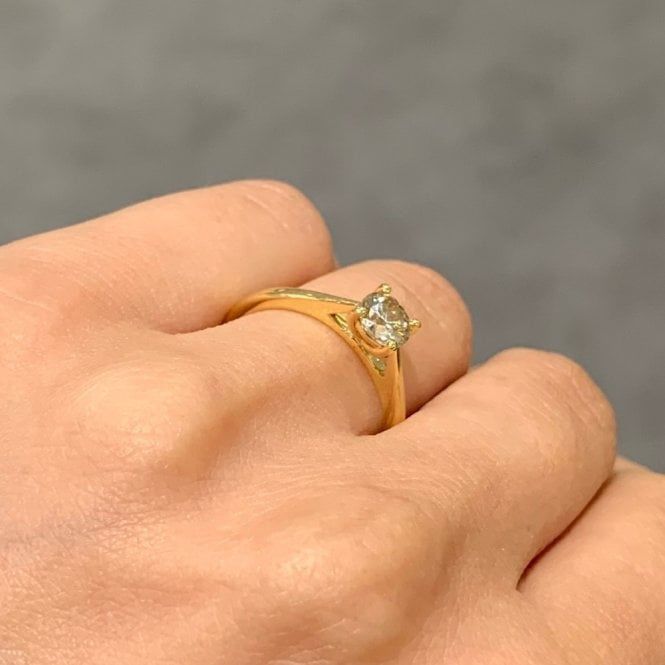 18ct Yellow Gold 0.53ct Diamond Solitaire Ring