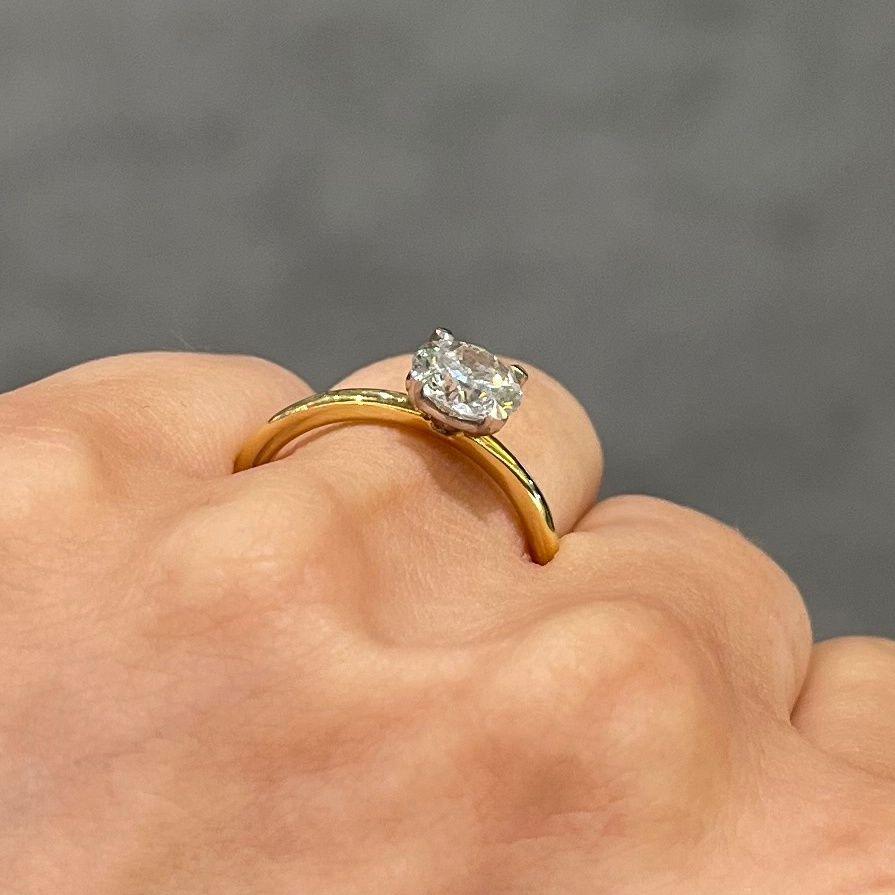 18ct Yellow Gold 1.01ct Brilliant Cut Diamond Solitaire Ring
