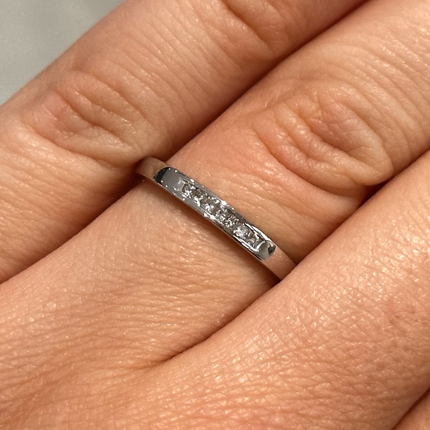 Pre-Owned 9ct White Gold Princess Cut Diamond Ring