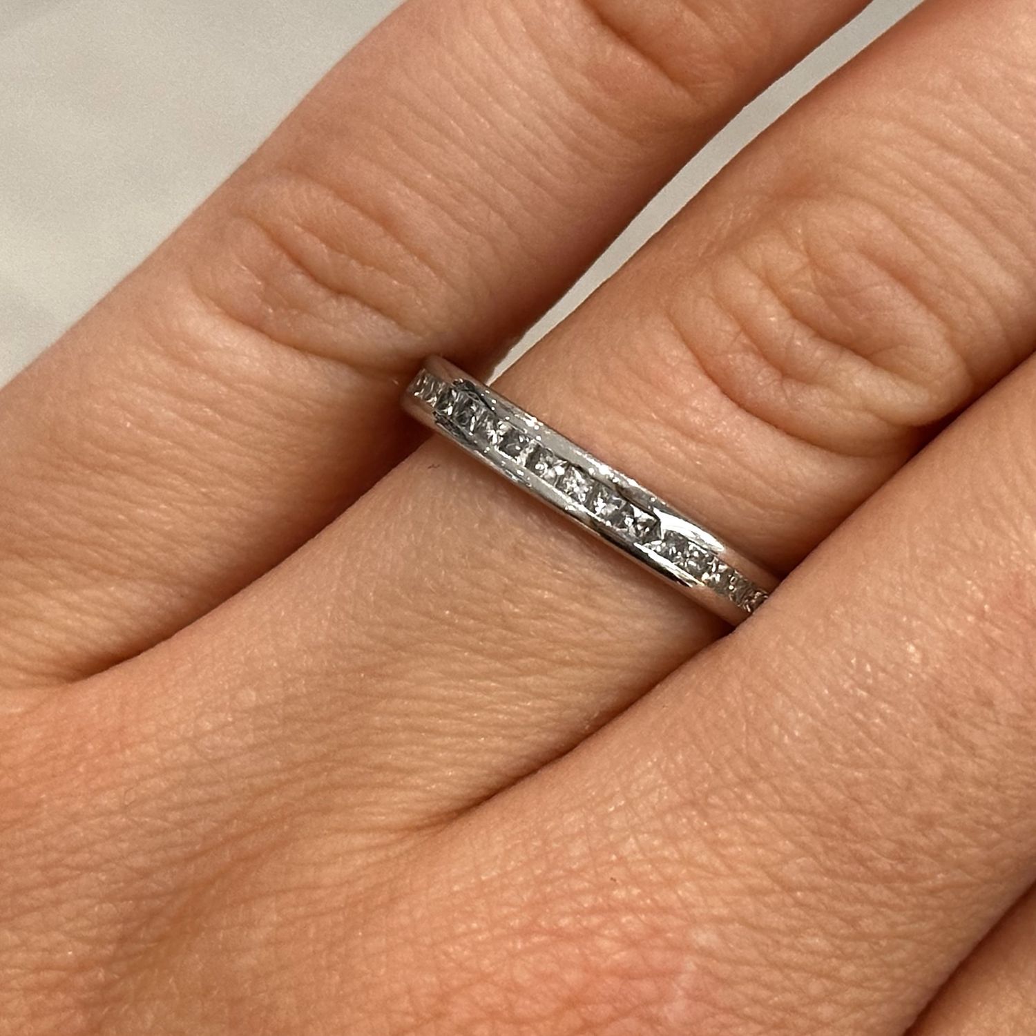 Pre-Owned Platinum Diamond Full Eternity Ring 0.62ct F VS1