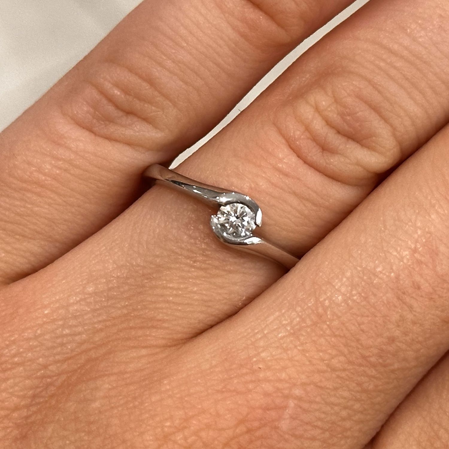 Pre-Owned Platinum Diamond Solitaire 0.20ct H Si1