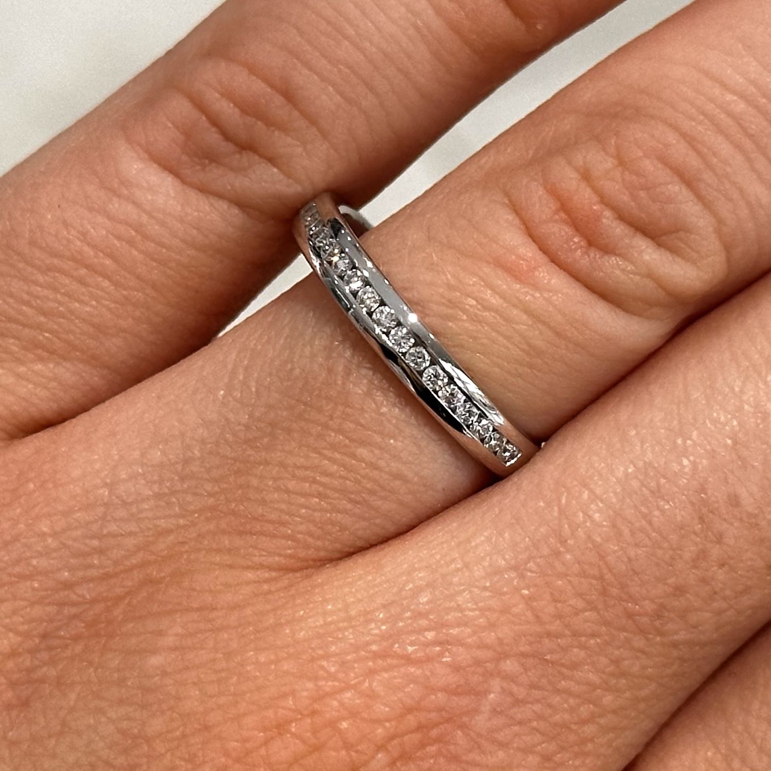 18ct White Gold Diamond Half Eternity Ring