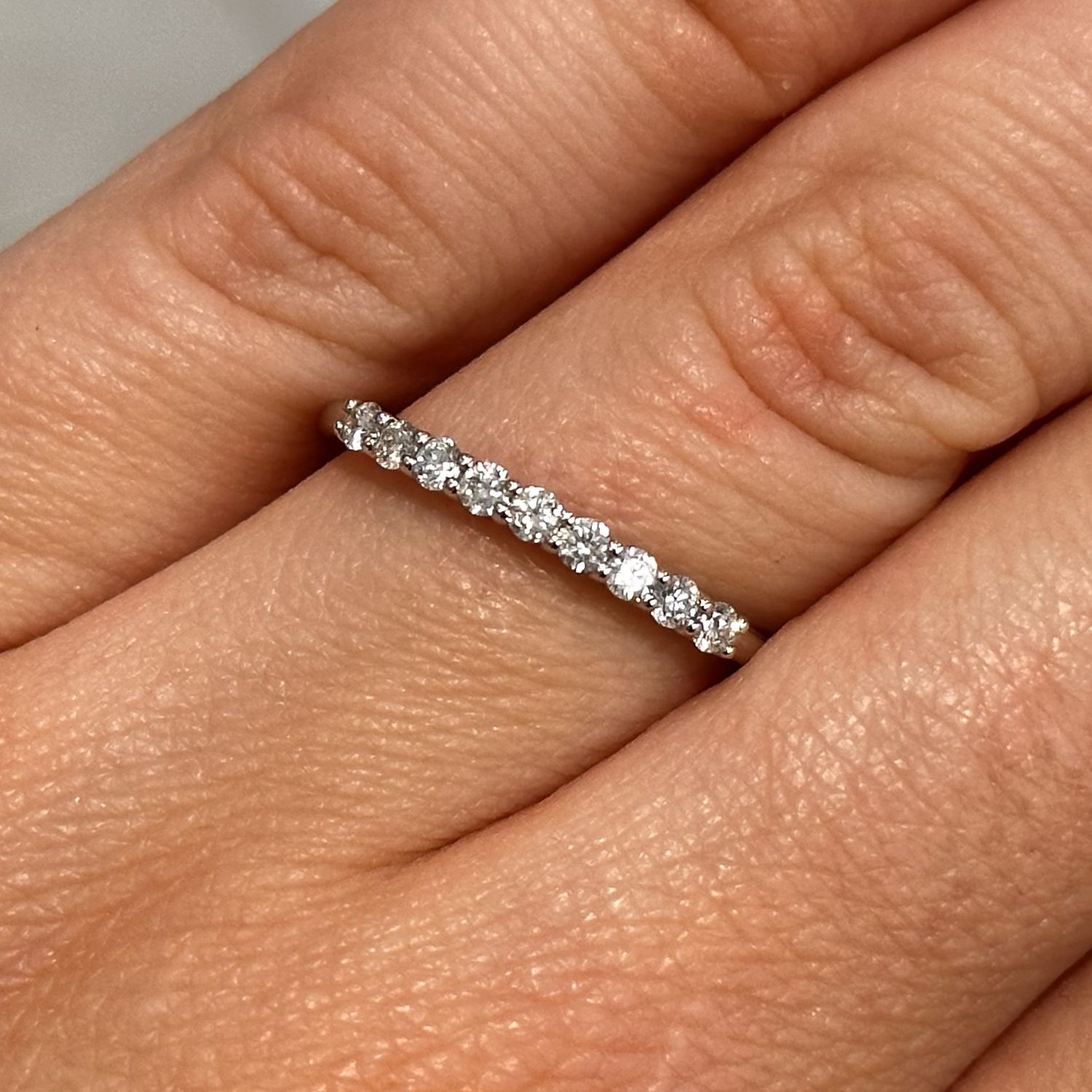18ct White Gold  Diamond Half Eternity 0.33ct G Si