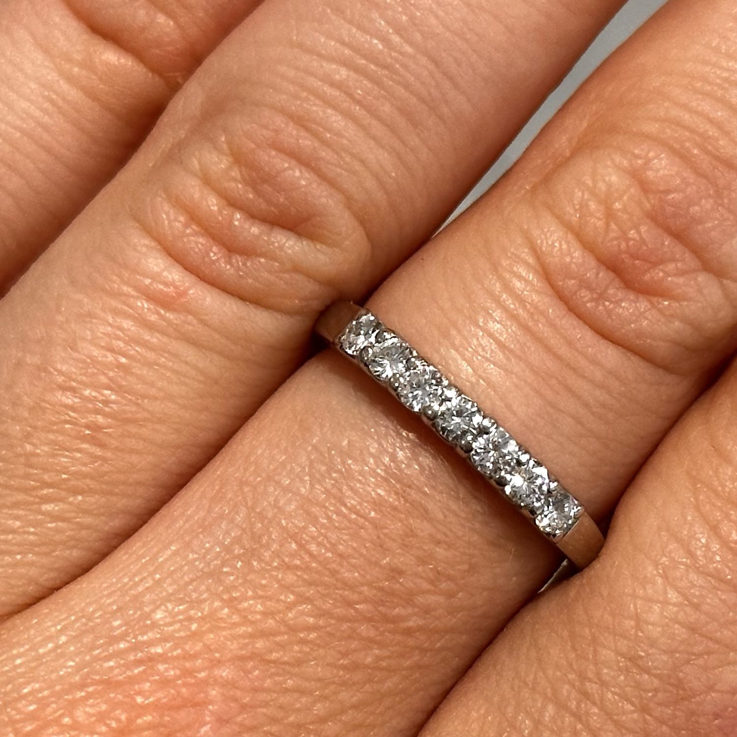 Platinum Diamond Half Eternity Ring 0.50ct