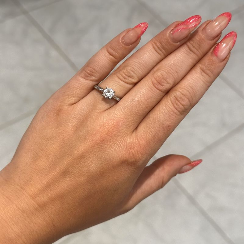 Platinum Diamond Solitaire Ring 1.01ct G Si1