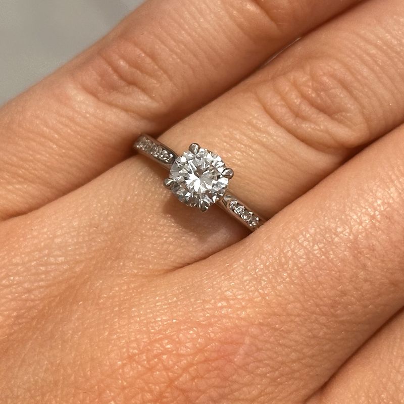 Platinum Diamond Solitaire Ring 1.01ct G Si1