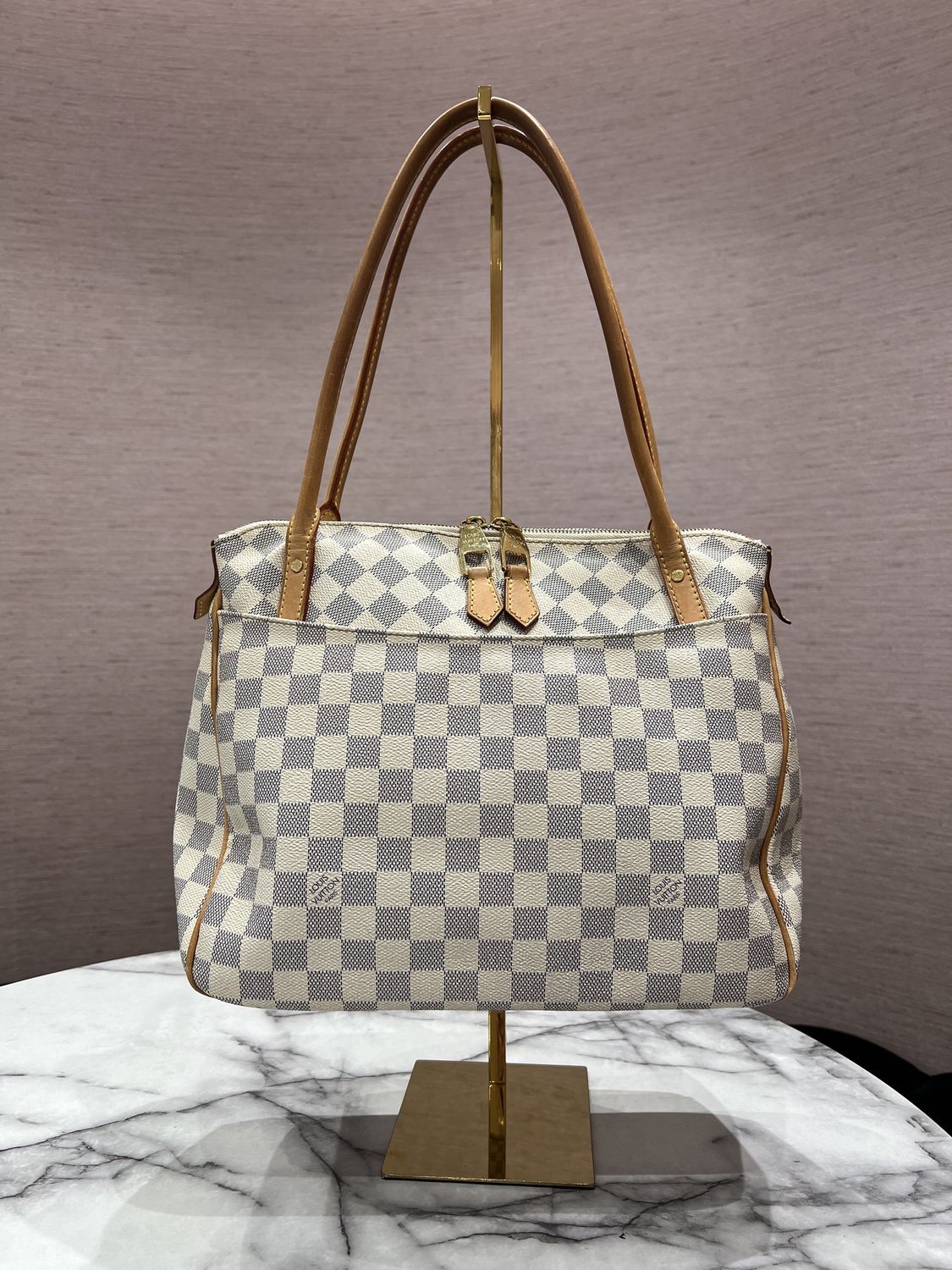Pre-Owned Louis Vuitton Damier Azur Figheri PM
