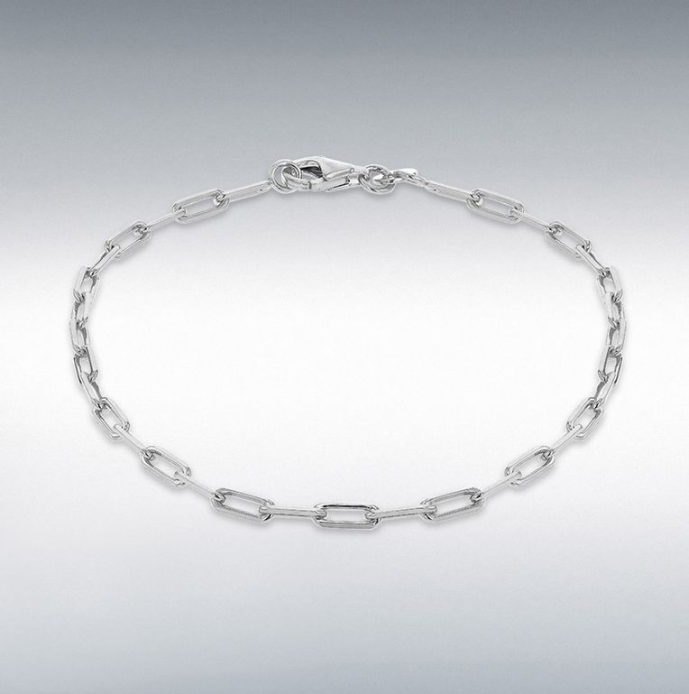 Silver Paper Chain Bracelet 19cm/7.5&quot;