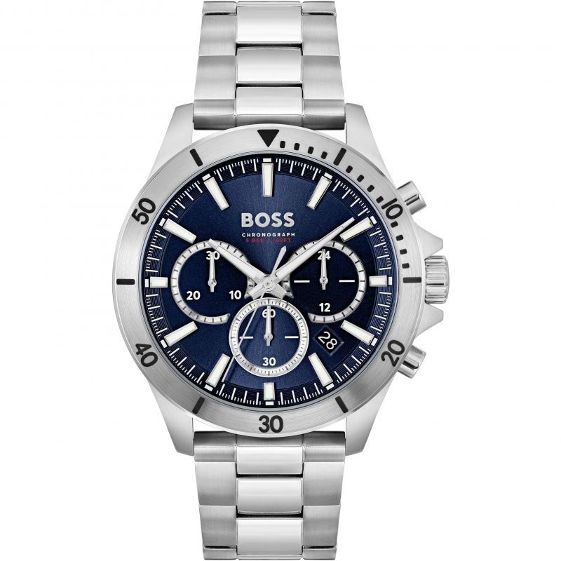 BOSS Troper Men&#39;s Blue Dial Steel Watch