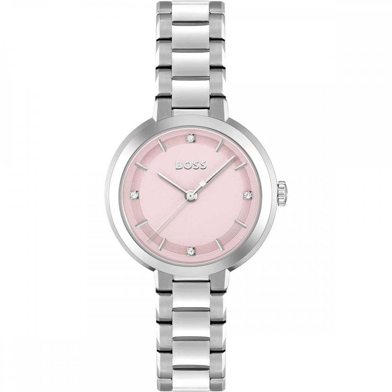 BOSS Sena Ladies Pink Dial Steel Watch
