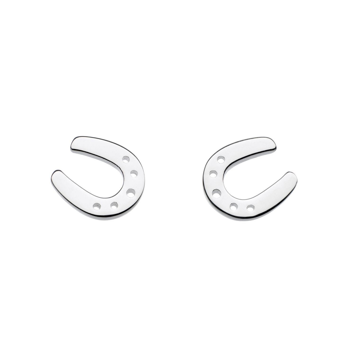 Silver Horseshoe Stud Earrings