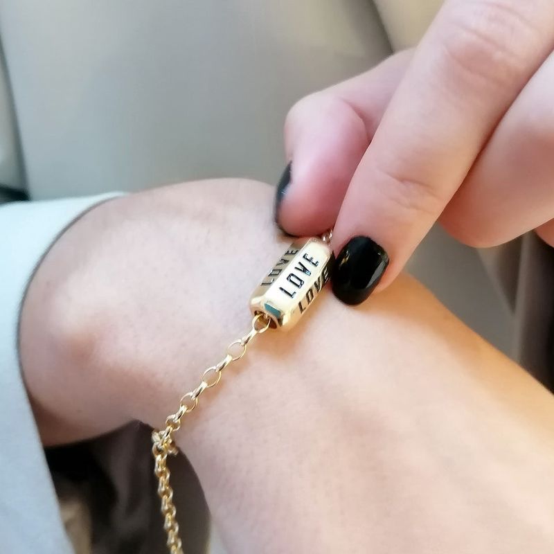 Love Is All Around Charm Bracelet (Black)