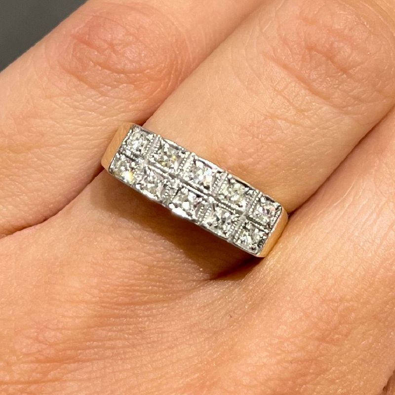 Pre-Owned 14ct Yellow Gold Vintage 0.15ct Diamond Band Pre-Owned 14ct Yellow Gold Vintage 0.15ct Diamond Band