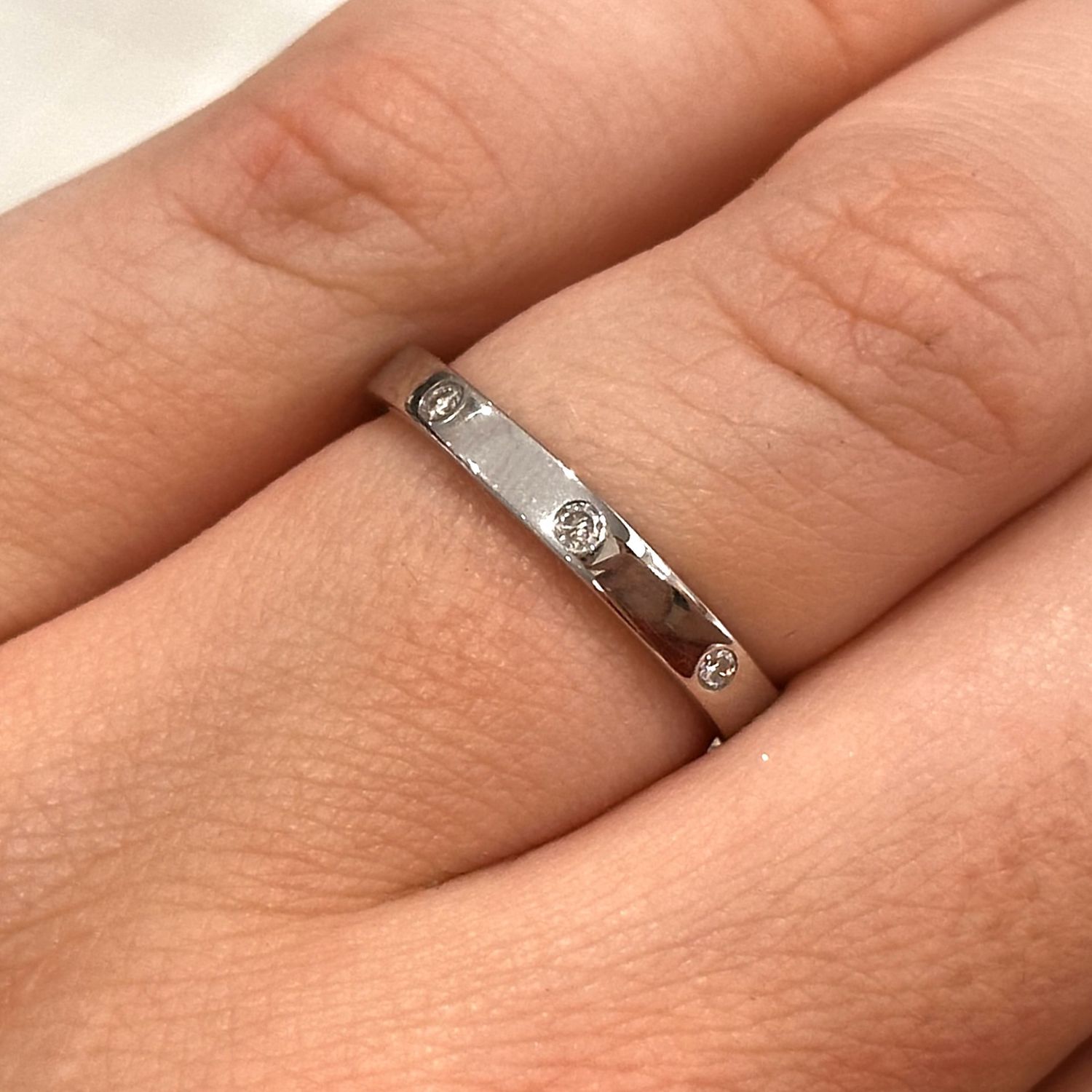 Pre-Owned 18ct White Gold Diamond Band Ring 0.15ct