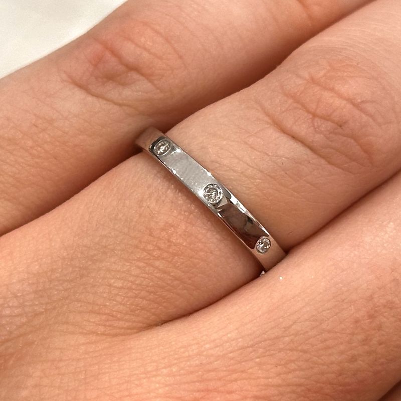 Pre-Owned 18ct White Gold Diamond Band Ring 0.15ct