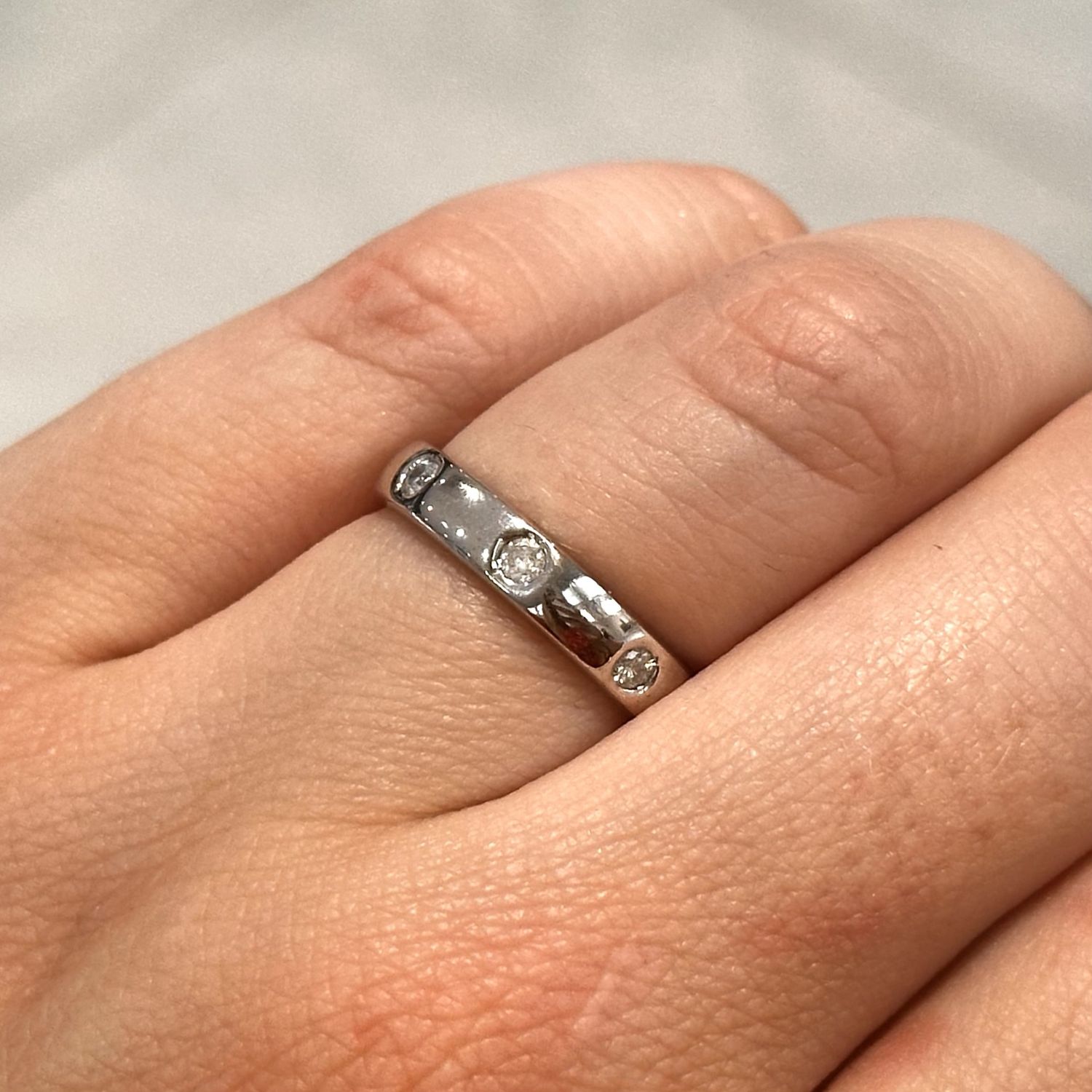 Pre-Owned 9ct White Gold Diamond Band Ring  0.31ct