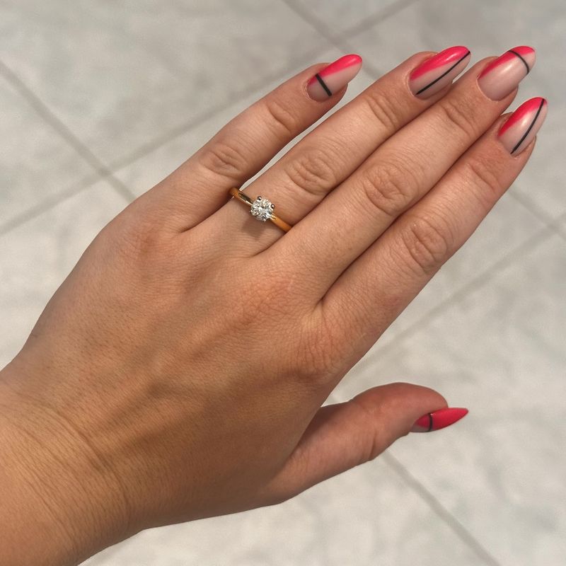 18ct Yellow Gold Diamond Solitaire Ring 0.70ct
