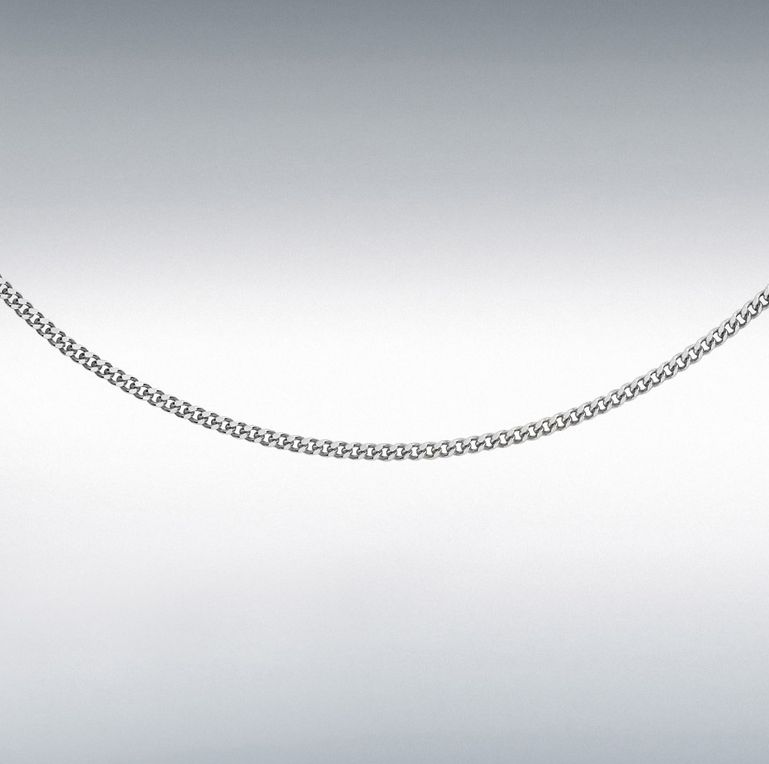 Sterling Silver Panza Curb Chain 46cm/18"