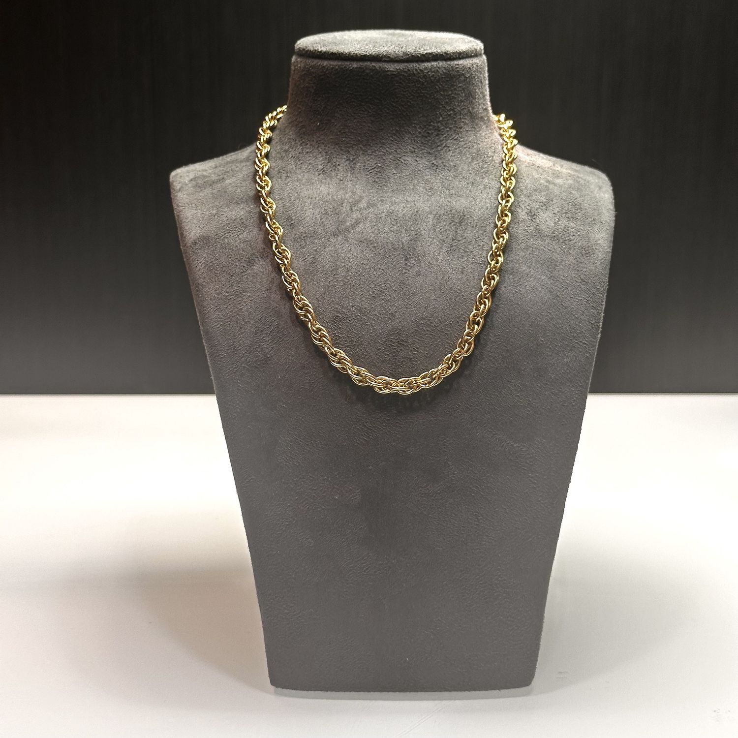 9ct Yellow Gold Prince Of Wales Rope Chain 16&quot;