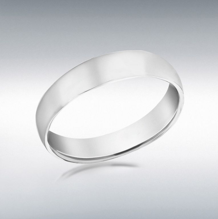 Silver Rhodium-Plated Band Ring 5mm