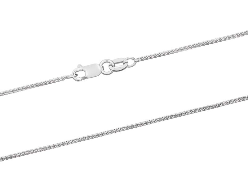 18ct White Gold 1mm Spiga Chain