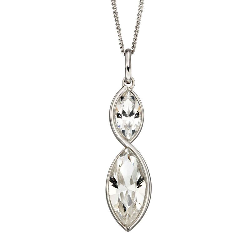 Double Navette Crystal Pendant