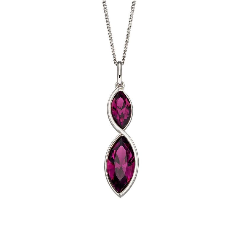 Double Navette Crystal Pendant