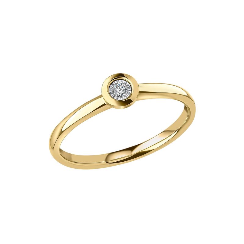 Round Bezel Diamond Ring