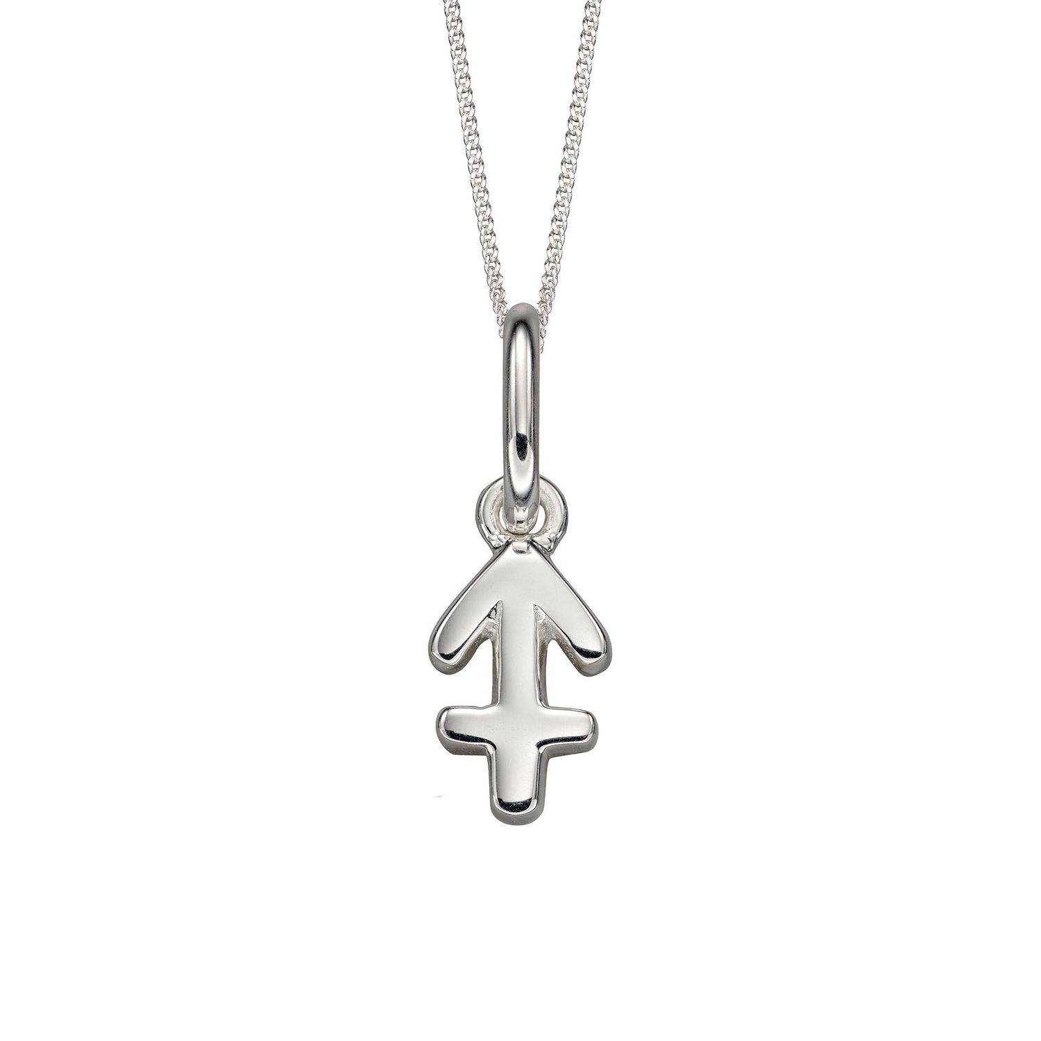 Silver Sagittarius  Zodiac Birth Sign Pendant