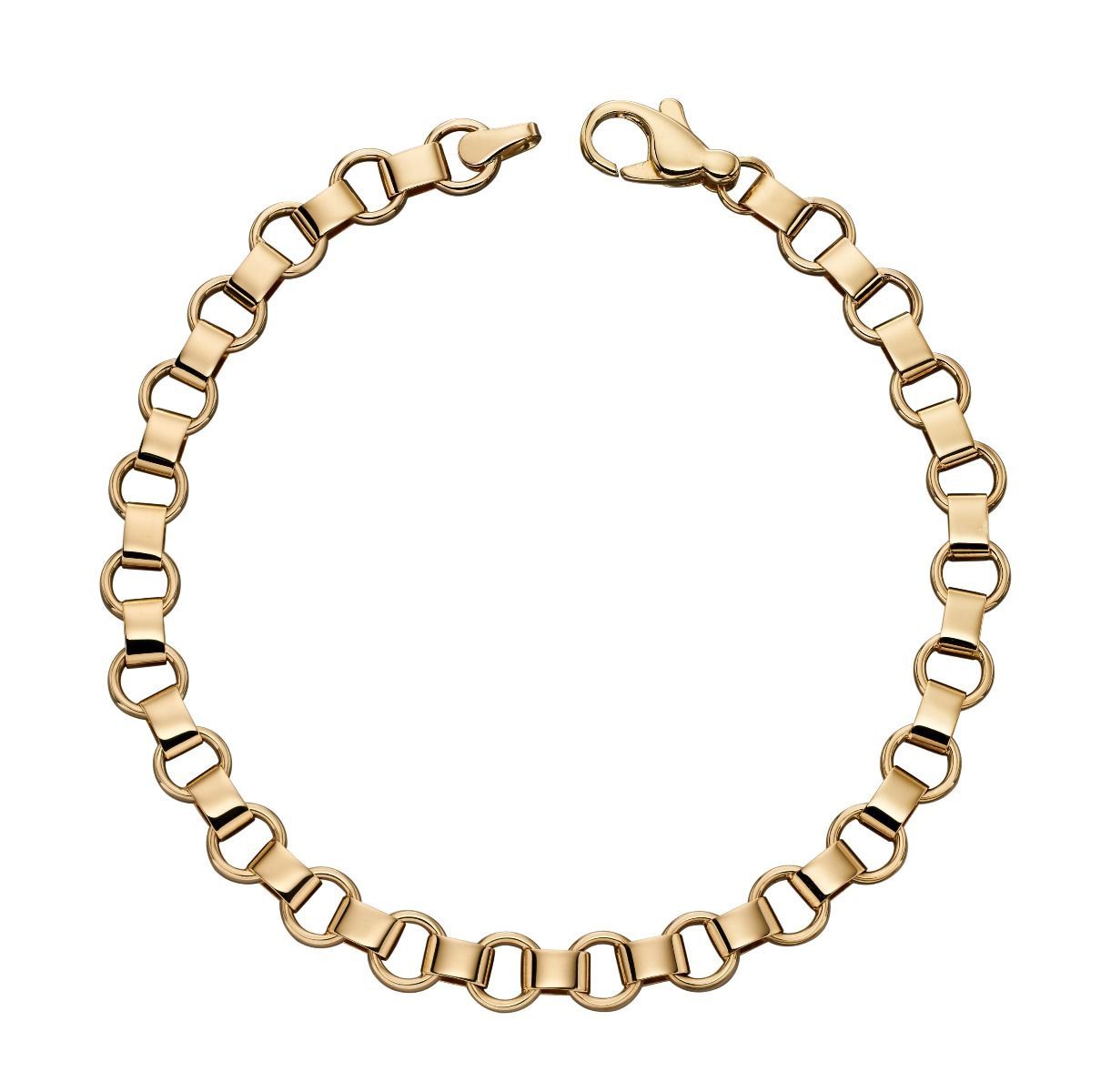 Circle Link Bracelet 9ct Yellow Gold