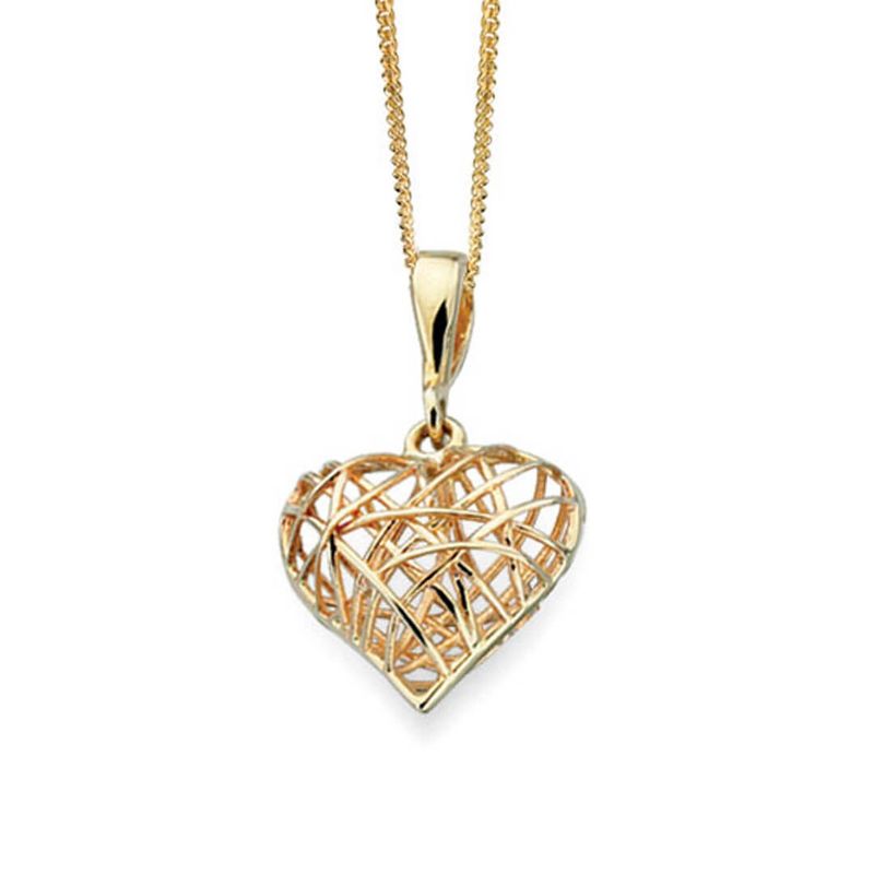 Caged Heart 9ct Yellow Gold Pendant Caged Heart 9ct Yellow Gold Pendant