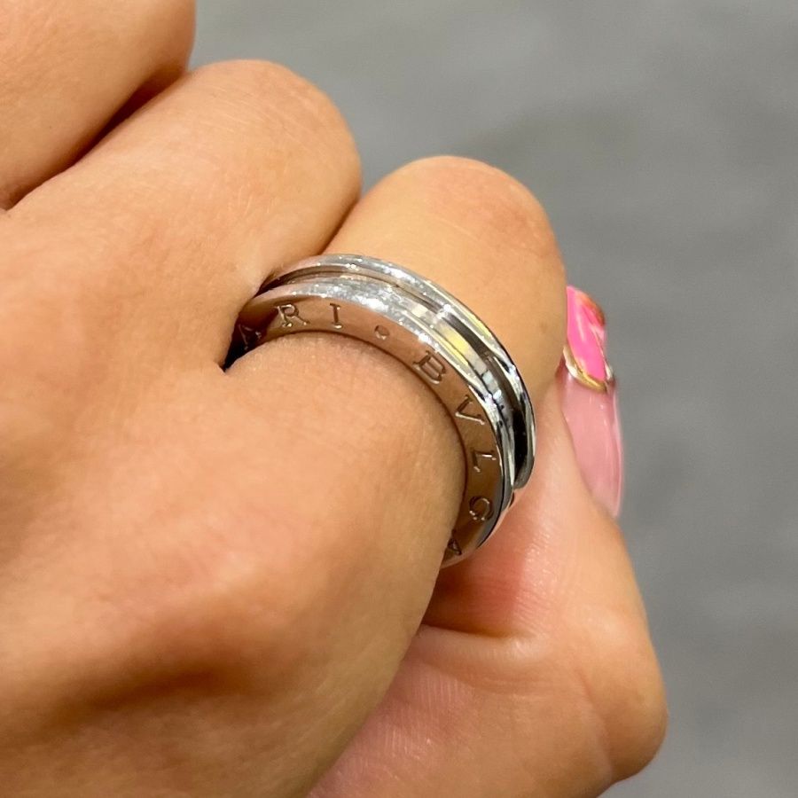 Pre-Owned 18ct White Gold Bvlgari B.Zero Band Ring