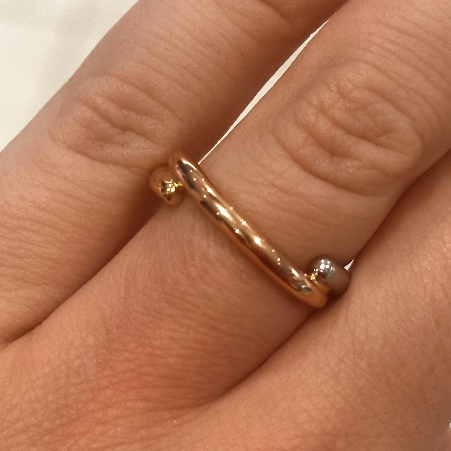 Pre-Owned 18ct Yellow White &amp;Rose Gold  Fancy Band