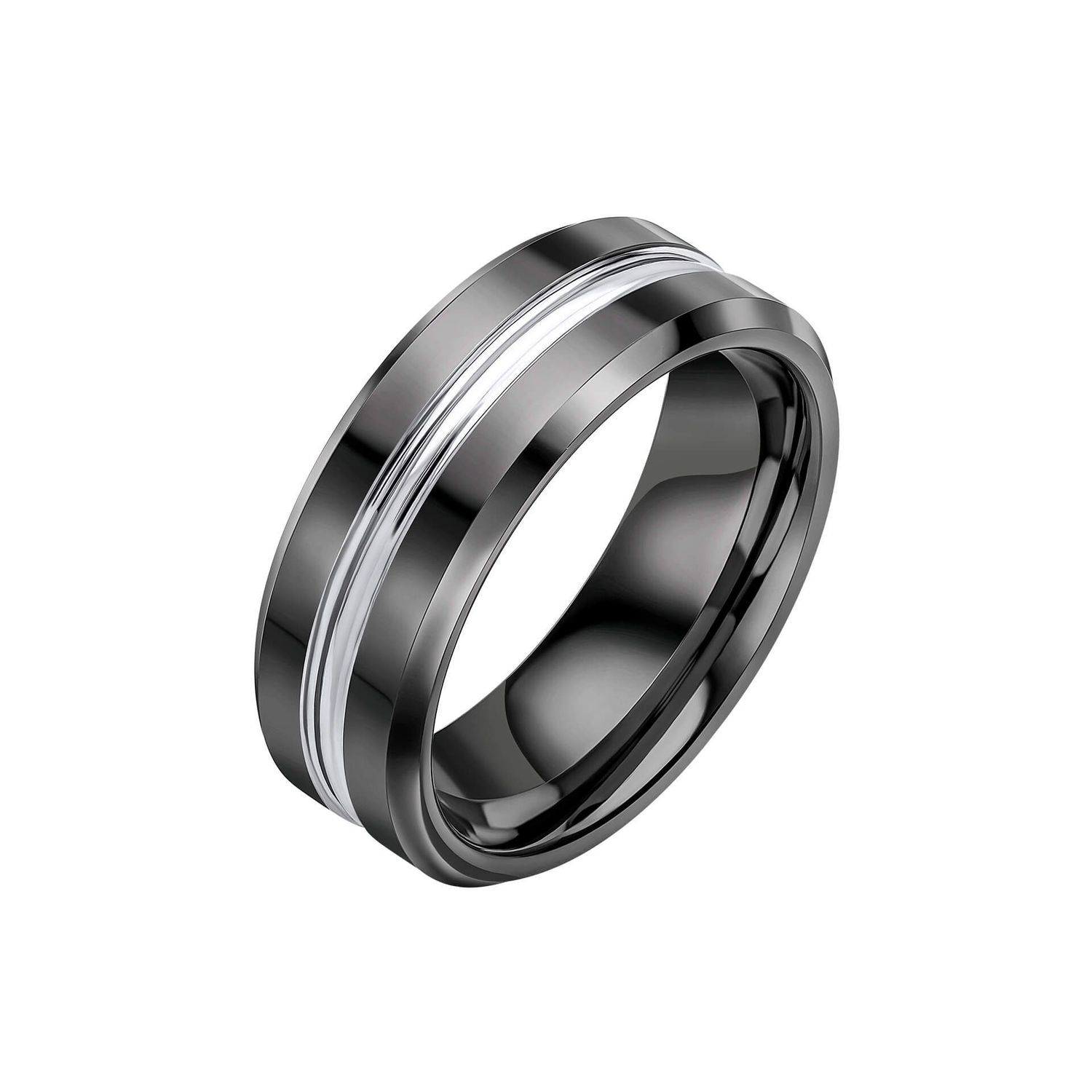 Tungsten Ring Black Ionic-Plated