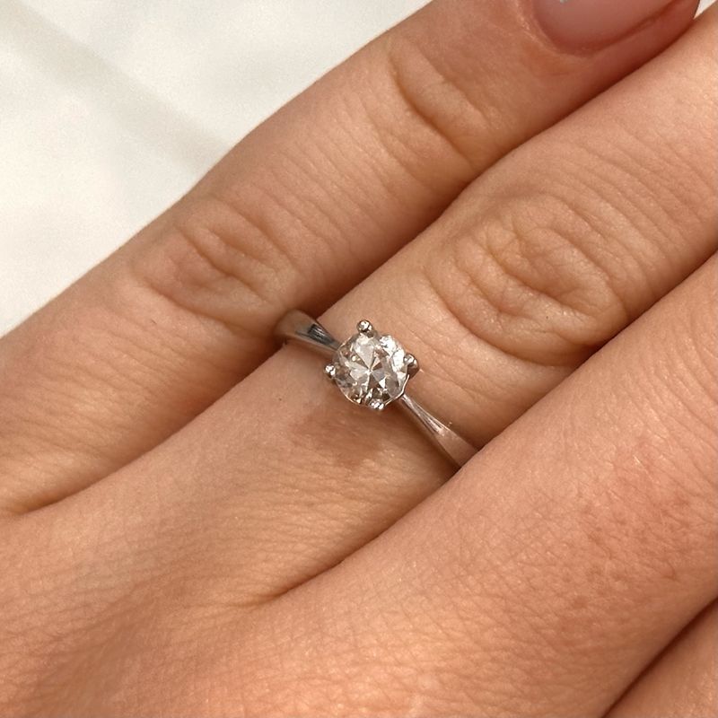 18ct White Gold 0.48ct Diamond Solitaire Ring