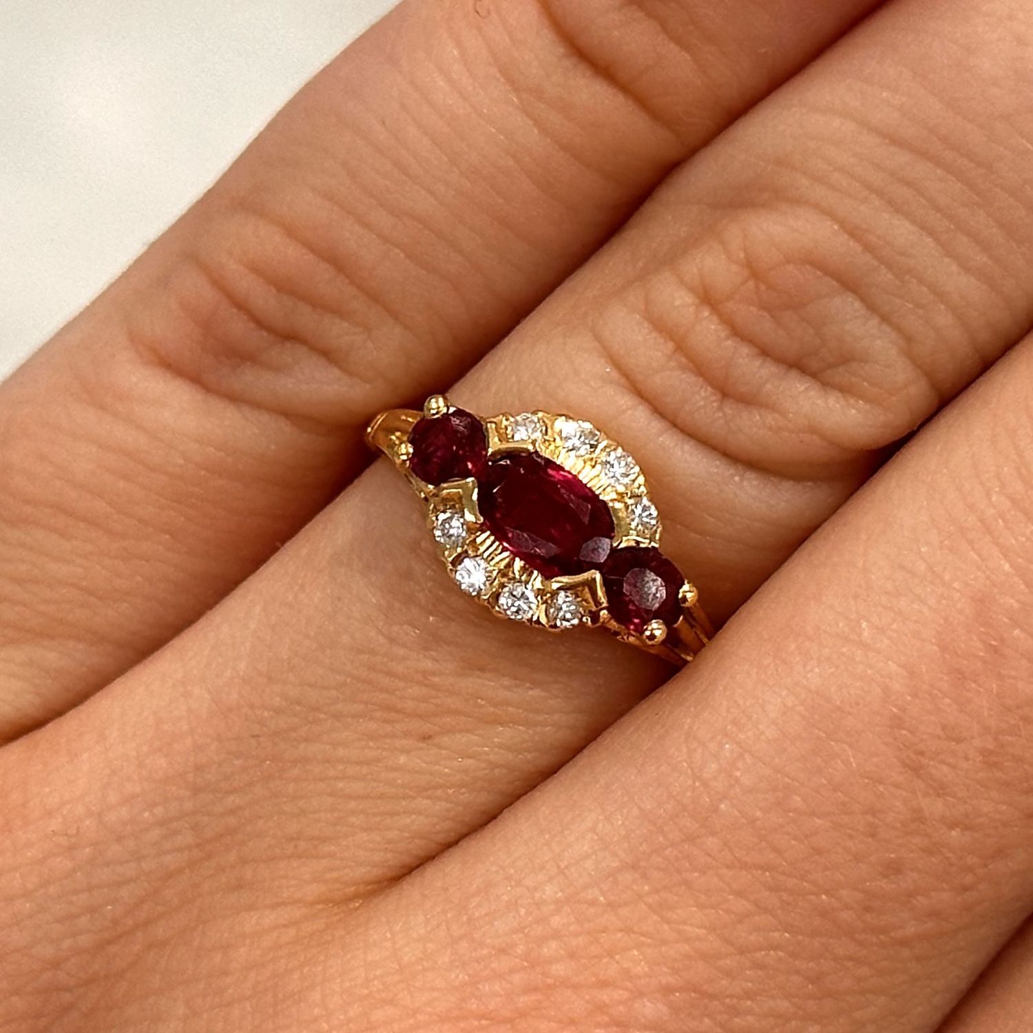 Pre-Owned 18ct Yellow Gold  Ruby and Diamond Ring